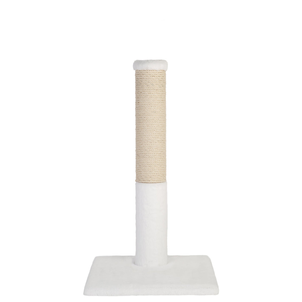 Noba Classic 28" Scratching Post - White Faux Fur